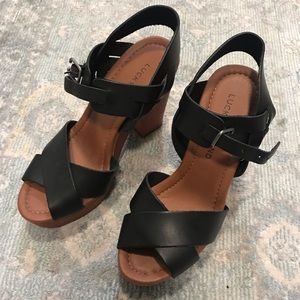 Lucky Brand Platforms. Like new condition.